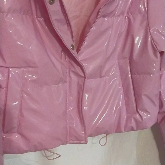 PrettyLittleThing Pink Puffer Jacket - Picture 3 of 4